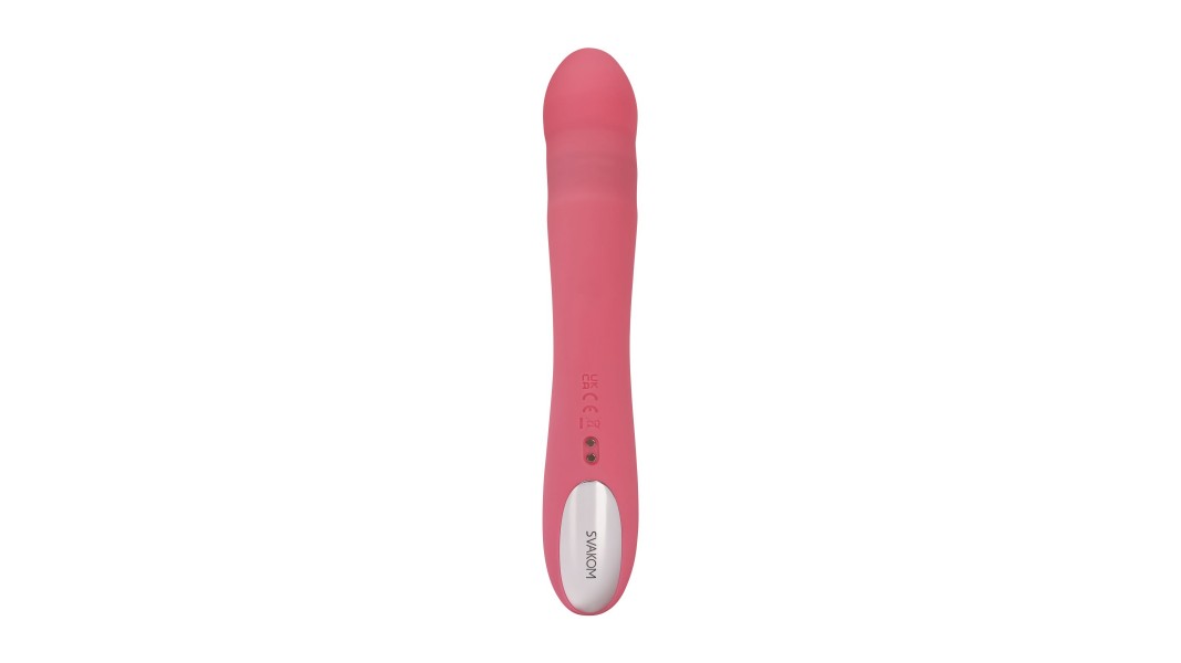 Вибратор-кролик Svakom Avery Strawberry Pink с двигающимся стволом