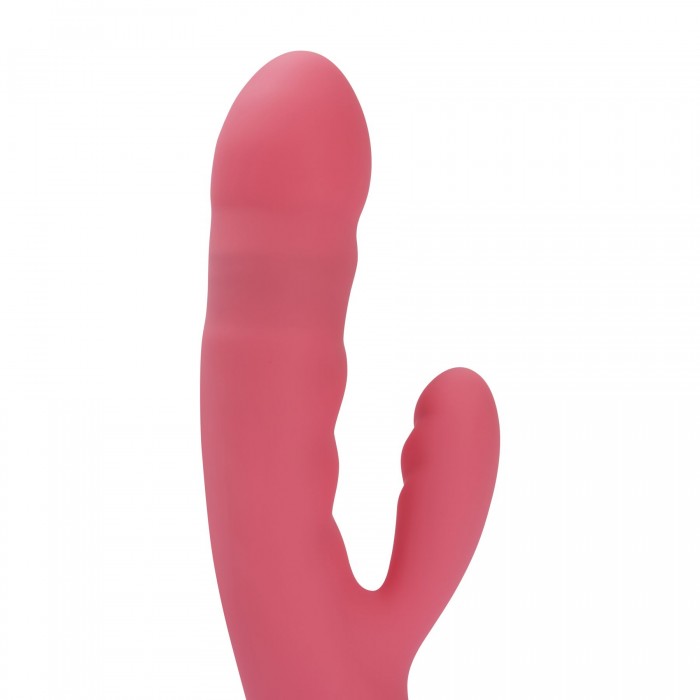 Вибратор-кролик Svakom Avery Strawberry Pink с двигающимся стволом