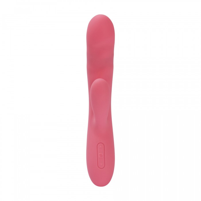 Вибратор-кролик Svakom Avery Strawberry Pink с двигающимся стволом