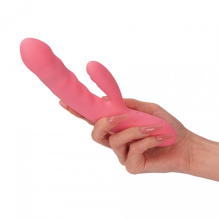Вибратор-кролик Svakom Avery Strawberry Pink с двигающимся стволом