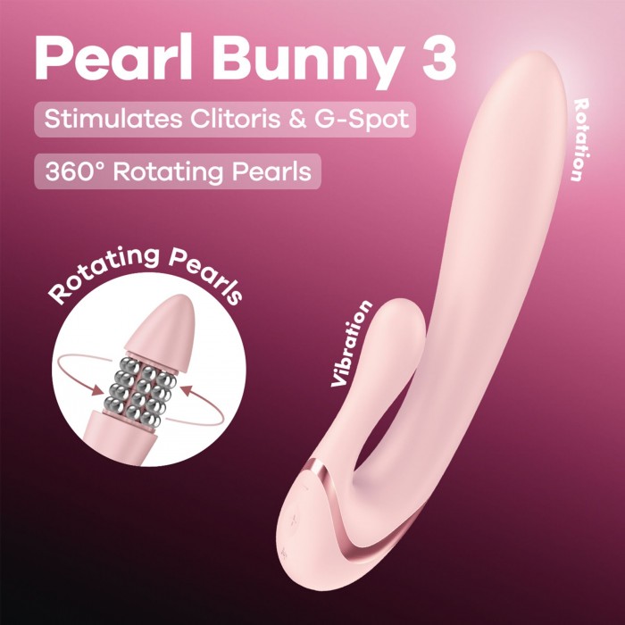 Вибратор-кролик Satisfyer Pearl Bunny 3, Розовый цвет