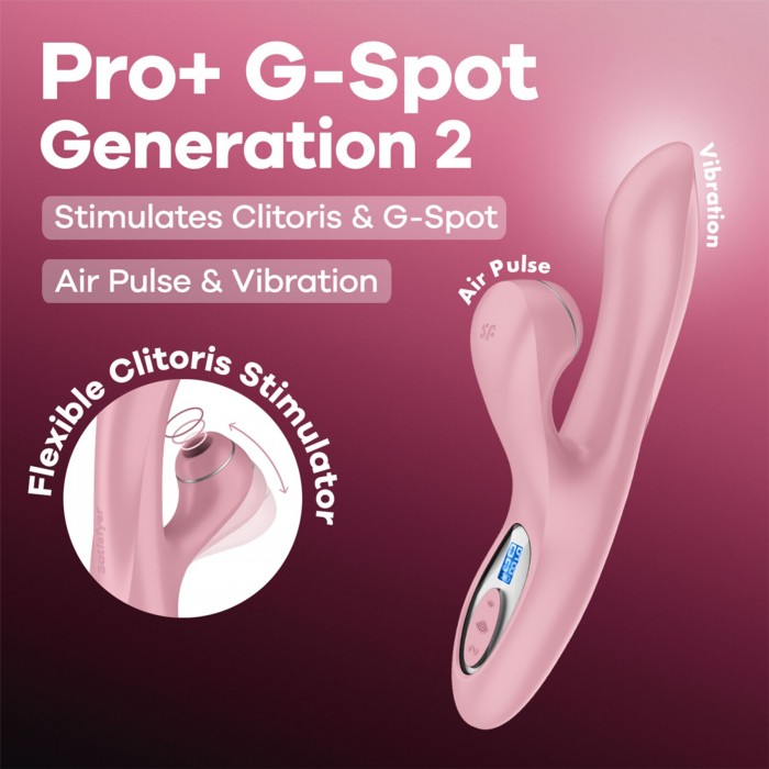 Вакуумний вібратор-кролик Satisfyer Pro+ G-Spot Generation 2, Рожевий колір