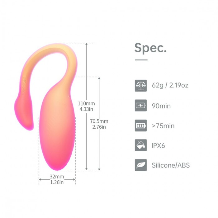 Смарт-виброяйцо Magic Motion Flamingo Max, Оранжевое