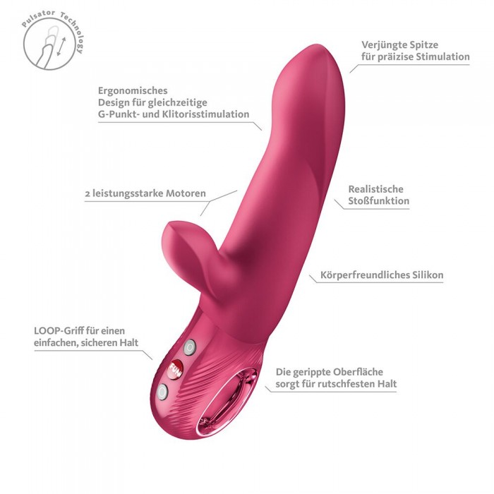 Пульсатор кролик Fun Factory Bi Stronic Arc, колір рожевий