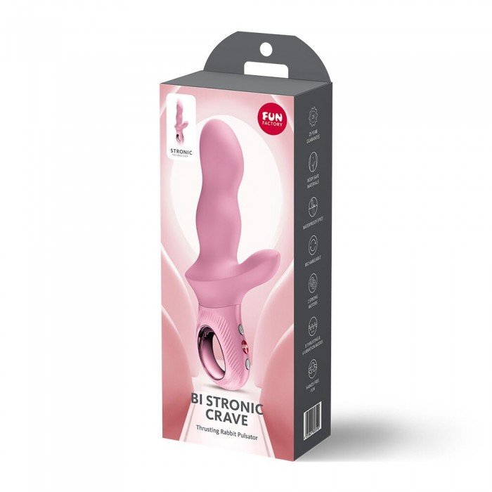 Пульсатор кролик Fun Factory Bi Stronic Crave, колір рожевий