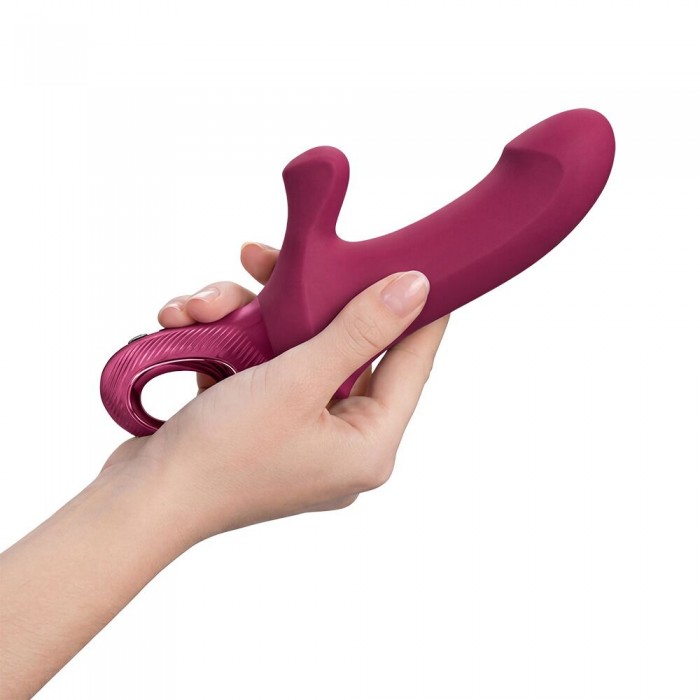 Пульсатор кролик Fun Factory Bi Stronic Curve, колір бордовий