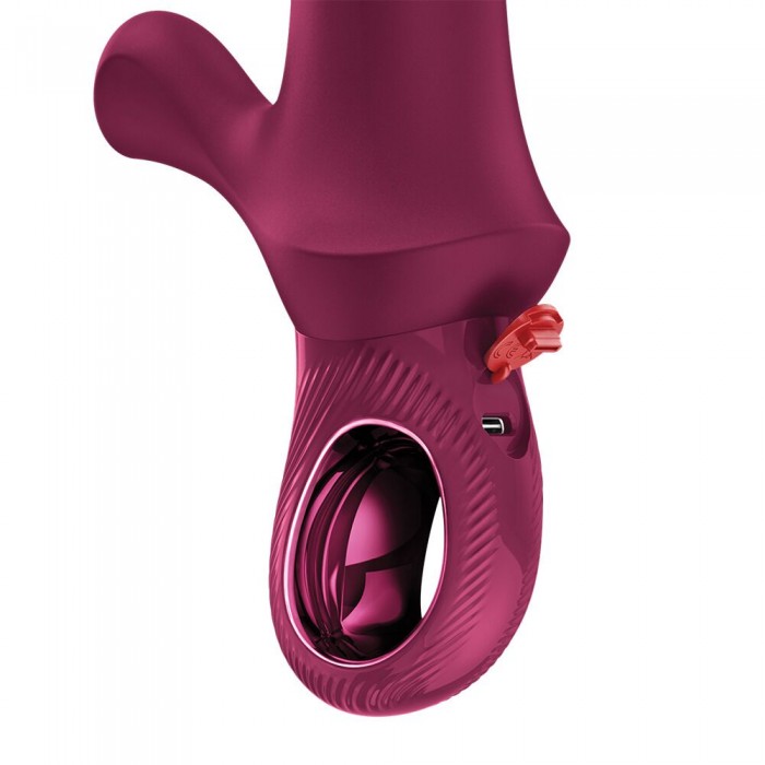 Пульсатор кролик Fun Factory Bi Stronic Curve, колір бордовий
