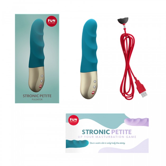 Міні-пульсатор Fun Factory STRONIC PETITE, лазурного кольору