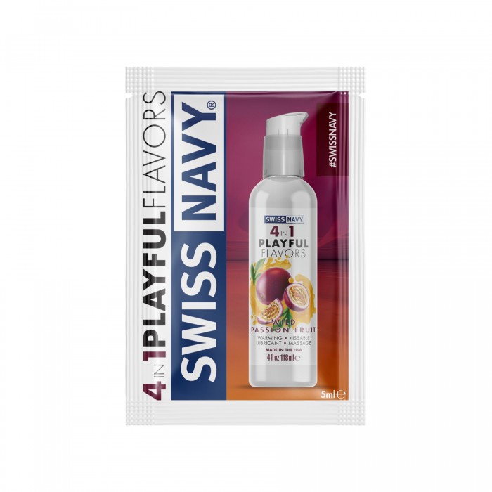 Пробник лубриканта на водной основе Swiss Navy 4 in 1 Wild Passion Fruit 5 мл