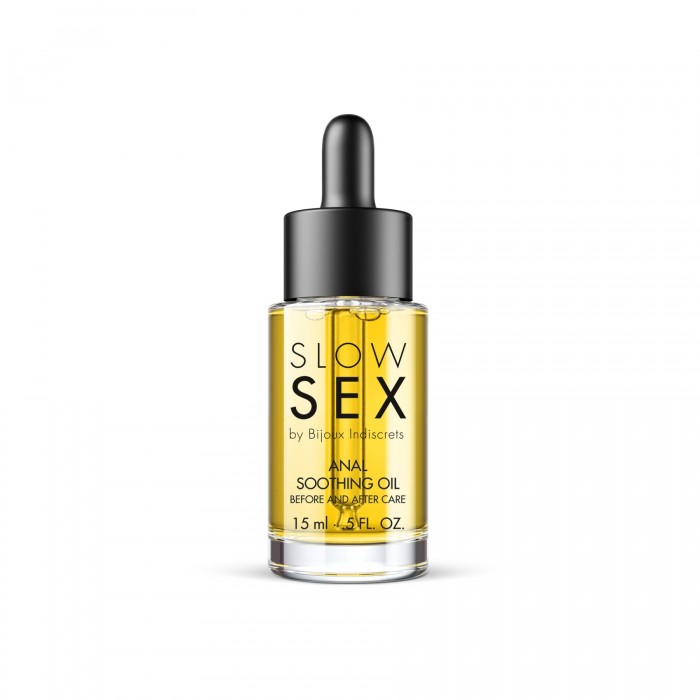 Успокаивающее масло для анального секса Bijoux Indiscrets Slow Sex Anal Soothing Oil (до и после) 15 мл