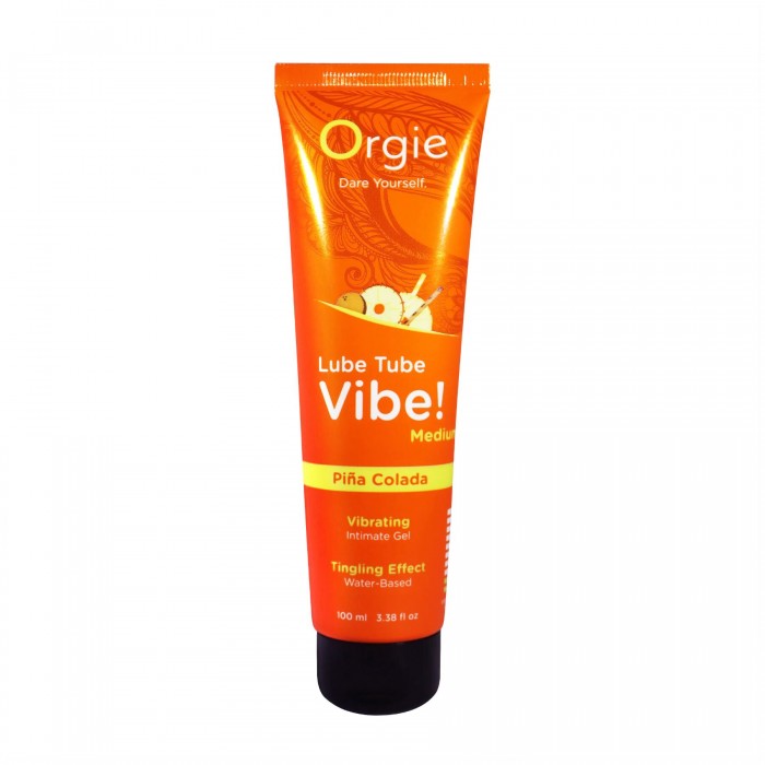 Вибролубрикант Orgie Lube Tube Vibe! Pina Colada, объем 100 мл