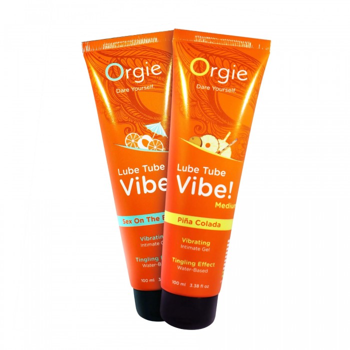Вибролубрикант Orgie Lube Tube Vibe! Pina Colada, объем 100 мл