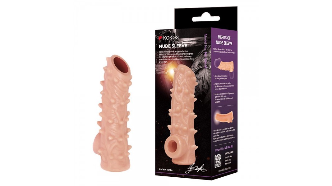 Насадка на пеніс Kokos Nude Sleeve NS 006, розмір L