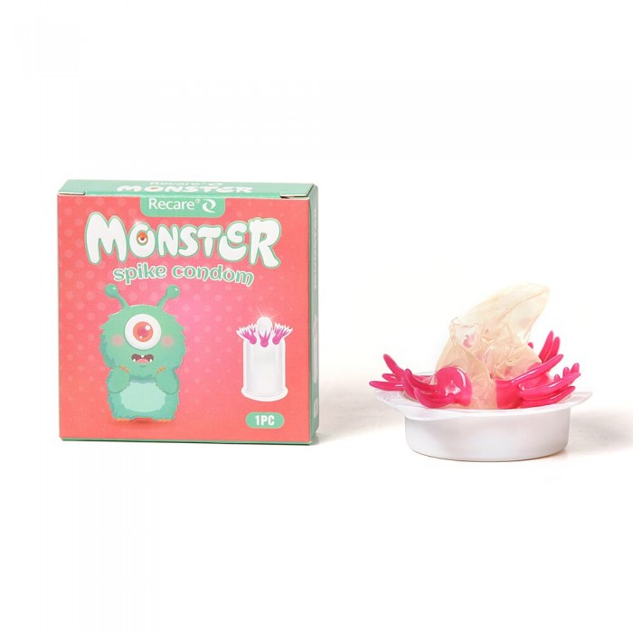 Презерватив Recare Turquoise Monster Spike Condom з вусиками