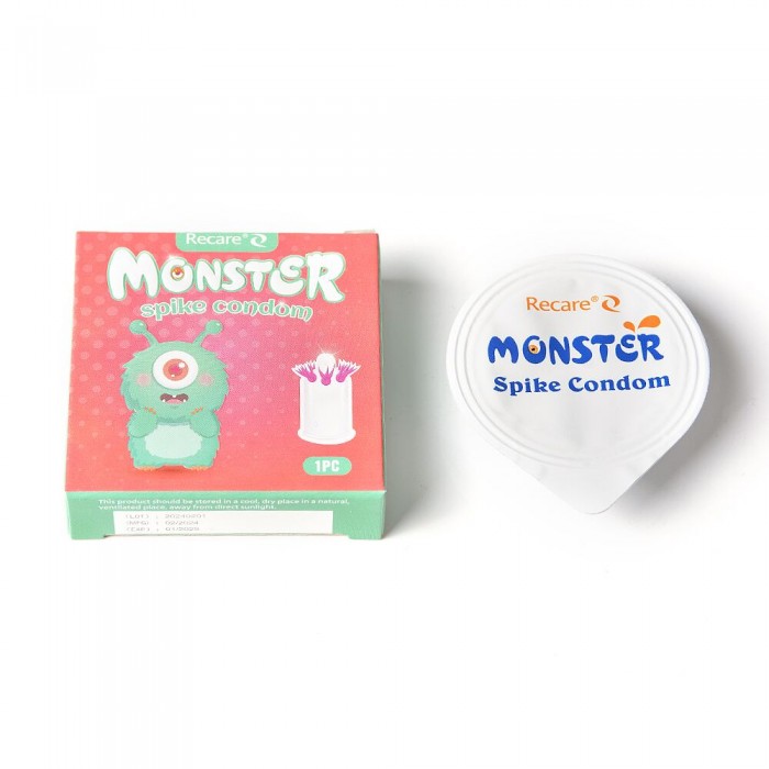 Презерватив Recare Turquoise Monster Spike Condom з вусиками