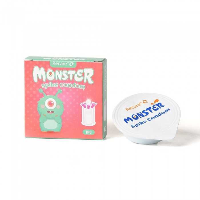 Презерватив Recare Turquoise Monster Spike Condom з вусиками