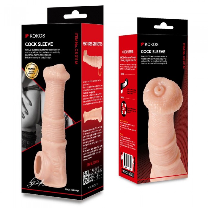Насадка на пеніс Kokos Cock Sleeve CS 011, розмір M
