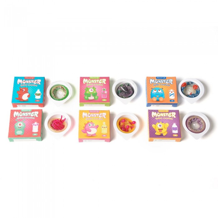 Презерватив Recare Red Monster Spike Condom з рядами шипів