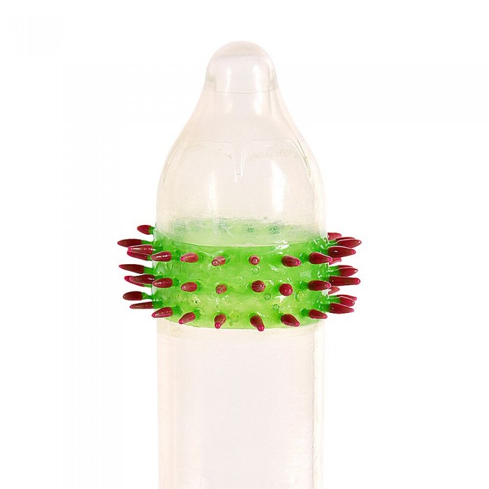 Презерватив Recare Red Monster Spike Condom з рядами шипів