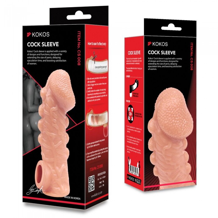 Насадка на пеніс Kokos Cock Sleeve CS 008, розмір L