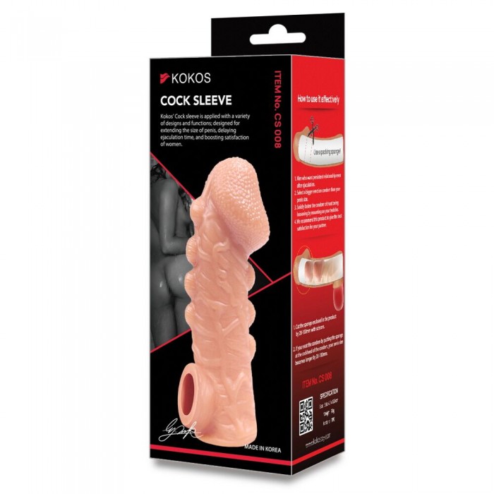 Насадка на пеніс Kokos Cock Sleeve CS 008, розмір L