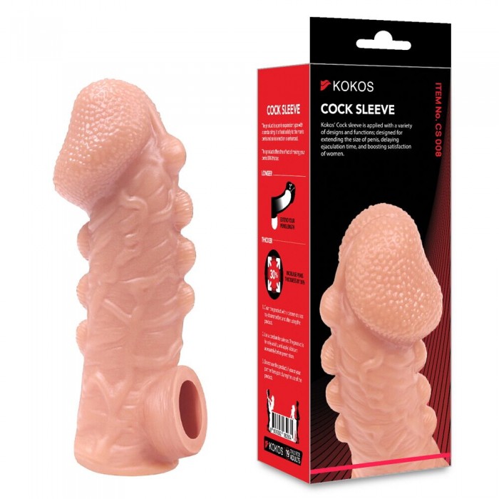 Насадка на пеніс Kokos Cock Sleeve CS 008, розмір L