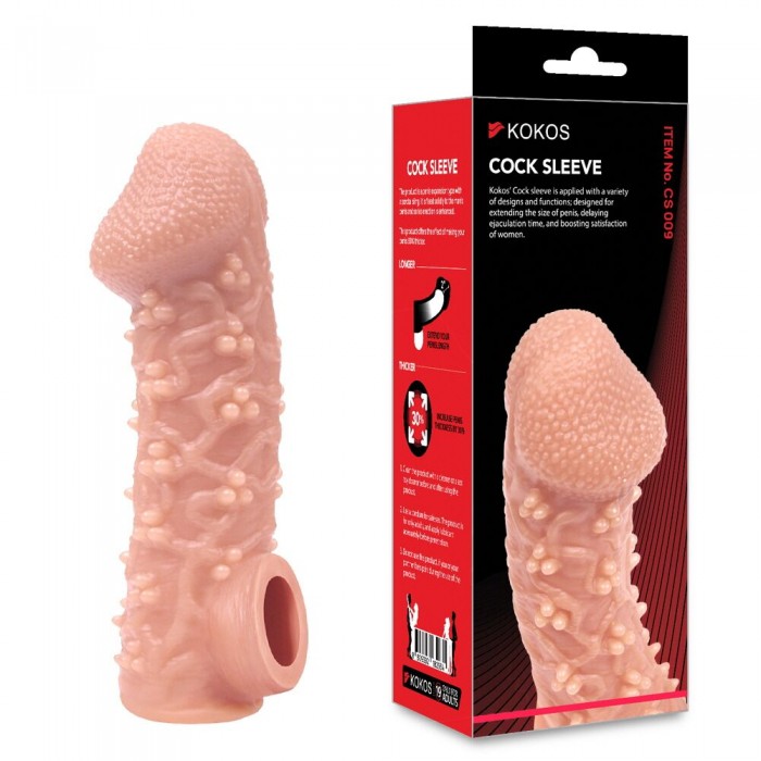 Насадка на пеніс Kokos Cock Sleeve CS 009, розмір L