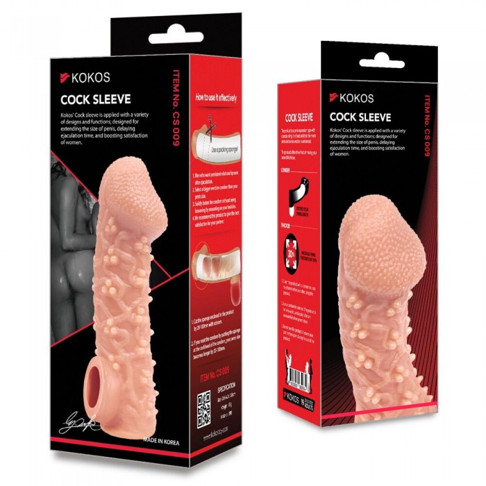 Насадка на пеніс Kokos Cock Sleeve CS 009, розмір L