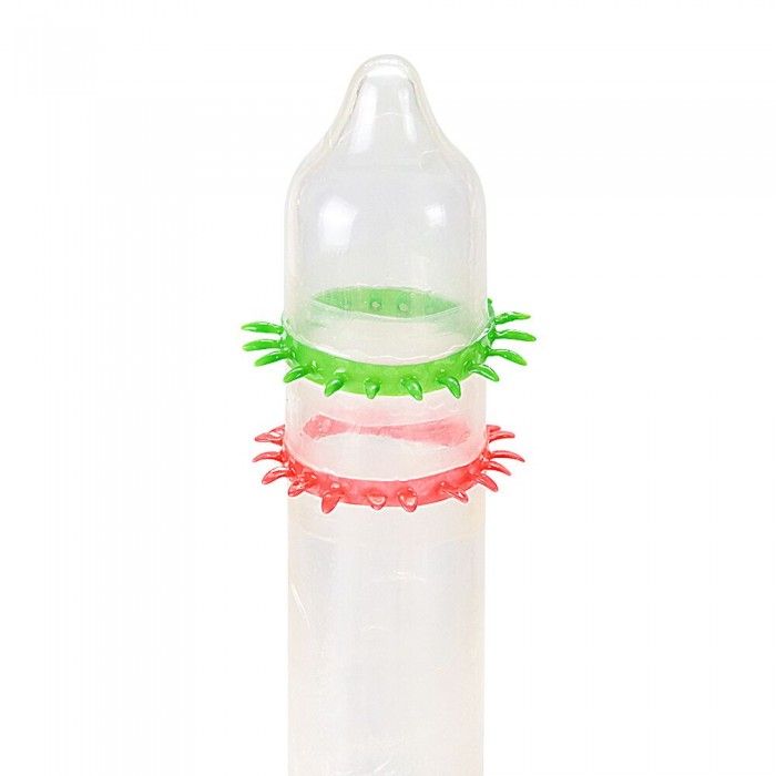 Презерватив Recare Spike Condom Green с рядами шипов
