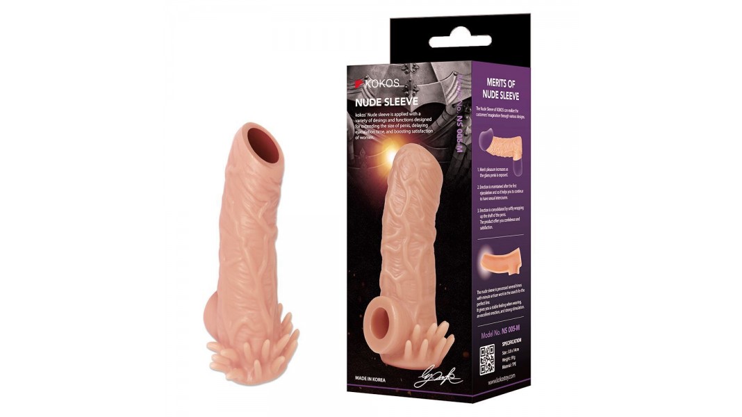 Насадка на пеніс Kokos Nude Sleeve NS 005, розмір L