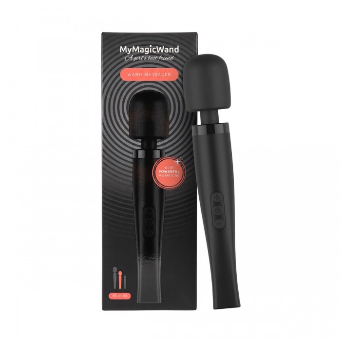 Вібромасажер MyMagicWand - Wand Massager в чорному кольорі, розмір M