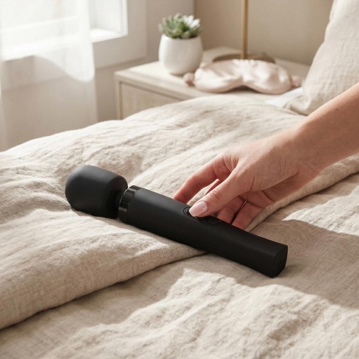 Вібромасажер MyMagicWand - Wand Massager в чорному кольорі, розмір M