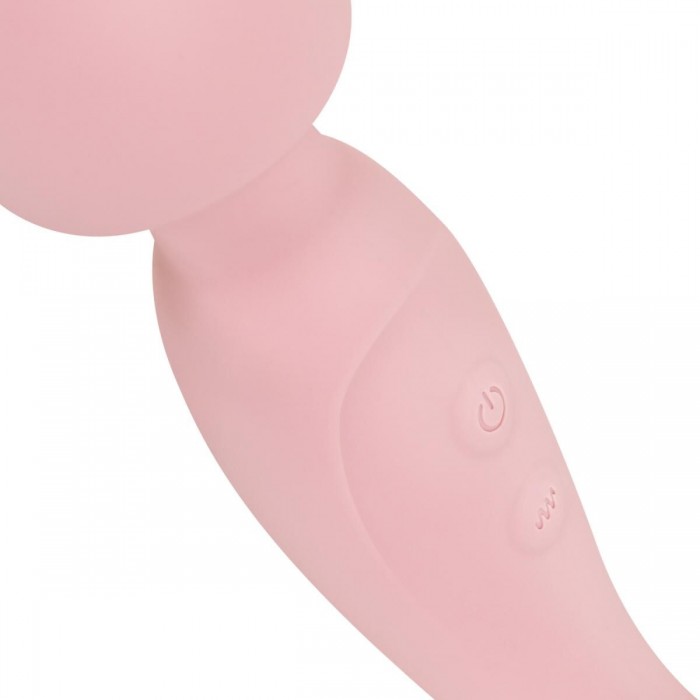 Вібромасажер Good Vibes Only - SIMI Double-Sided Wand Vibrator Soft Silicone, Рожевий