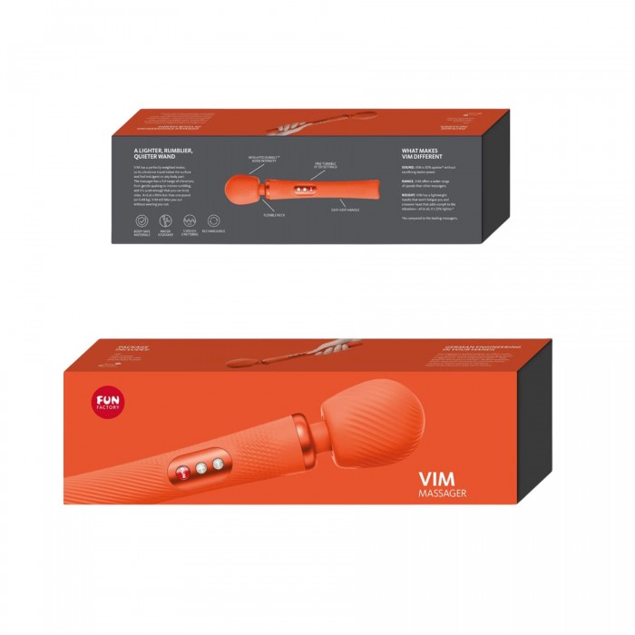 Вібромасажер Fun Factory VIM Vibrating Wand sunrise orange