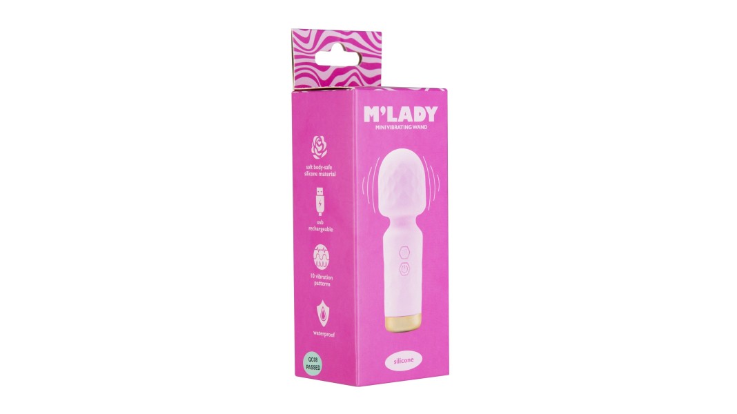 Вібромасажер-мікрофон M’Lady Mini Vibrating Wand, Рожевий
