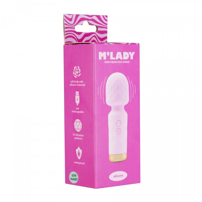 Вібромасажер-мікрофон M’Lady Mini Vibrating Wand, Рожевий