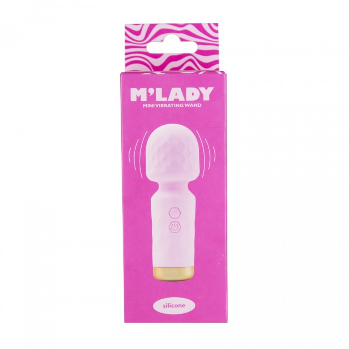 Вібромасажер-мікрофон M’Lady Mini Vibrating Wand, Рожевий