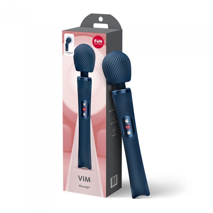 Потужний вібромасажер Fun Factory VIM Vibrating Wand 2, Синій