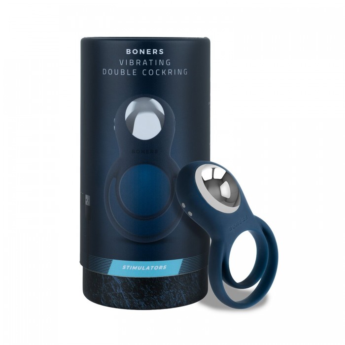 Ерекційне кільце з вібрацією Boners Vibrating Double Cock Ring