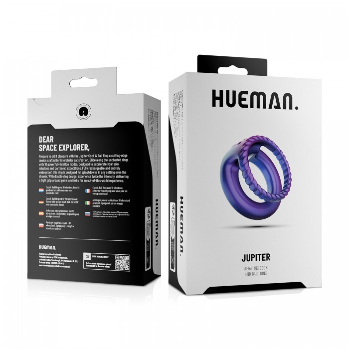 Ерекційне віброкільце Hueman - Jupiter Vibrating Cock and Ball Ring
