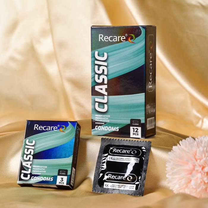 Презервативы Holographic Recare Classic Condoms, 12 шт, классические