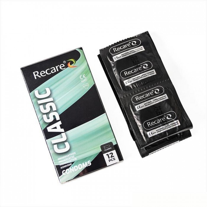 Презервативы Holographic Recare Classic Condoms, 12 шт, классические