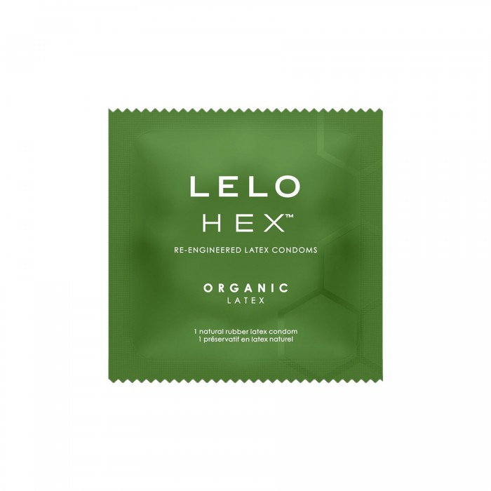 Презервативи LELO HEX Condoms Organic 3 Pack, тонкі та суперміцні