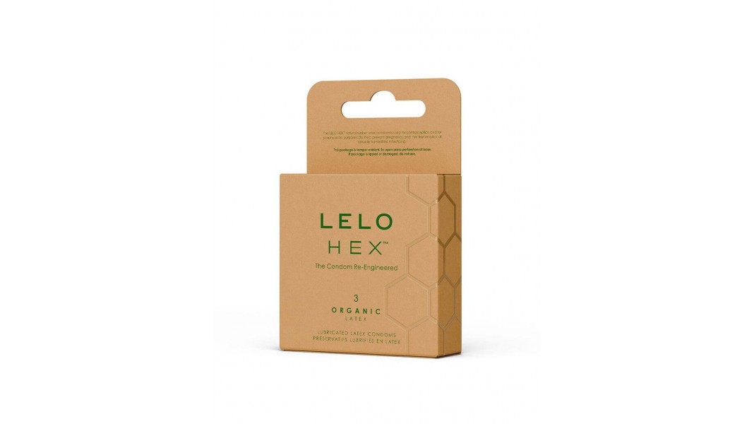 Презервативи LELO HEX Condoms Organic 3 Pack, тонкі та суперміцні