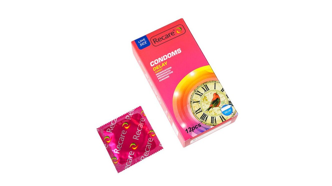 Презервативы с пролонгирующим эффектом Recare Delay Candy Condoms 12 шт, конфетный аромат