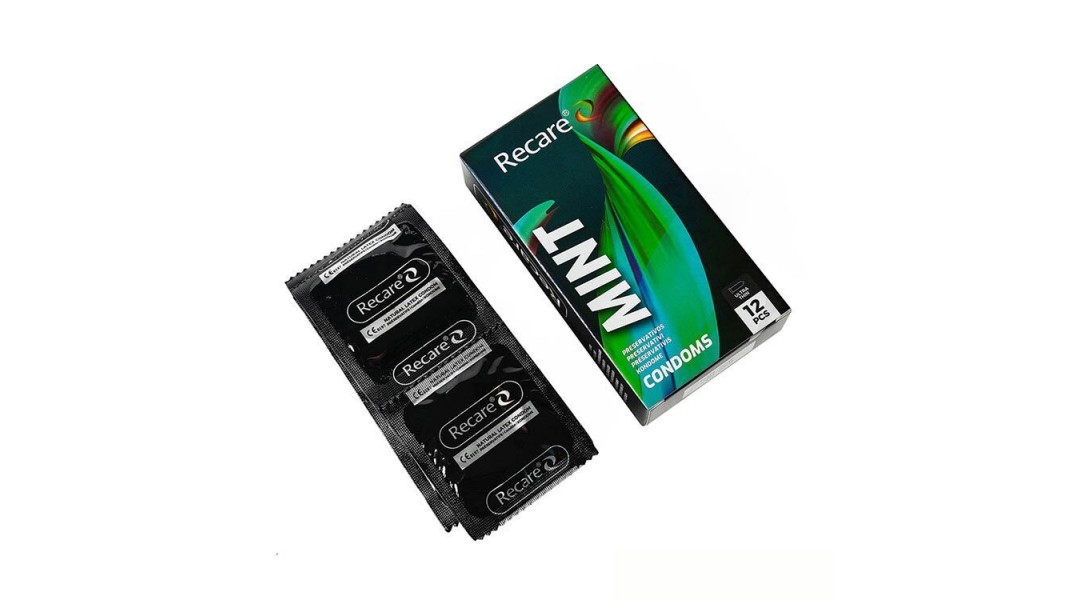 Ультратонкие презервативы Holographic Recare Ultra Thin Mint Condoms 12 шт, мята