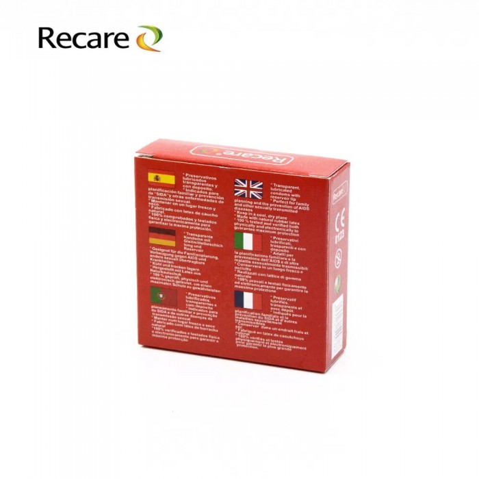Презервативы с пупырышками и ребрами Recare Cola Dotted&Ribbed Condoms, 3 шт, Кола