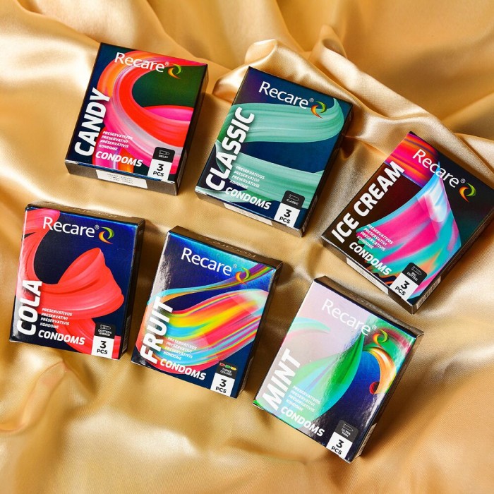 Презервативы с пролонгирующим эффектом Holographic Recare Delay Candy Condoms, 3 шт, конфетный аромат