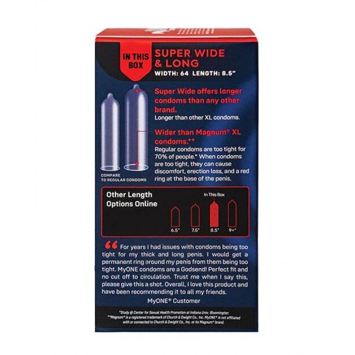 Презервативы MyONE Super Wide&Long, упаковка 10 шт