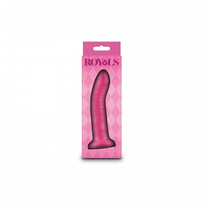 Ділдо NS Novelties Royals - розмір 5 дюймів Charlie - Металік Рожевий